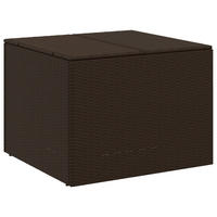 GARTENTRUHE Braun 291L Poly Rattan - Braun, Kunststoff (80/132/75cm) - furnicato