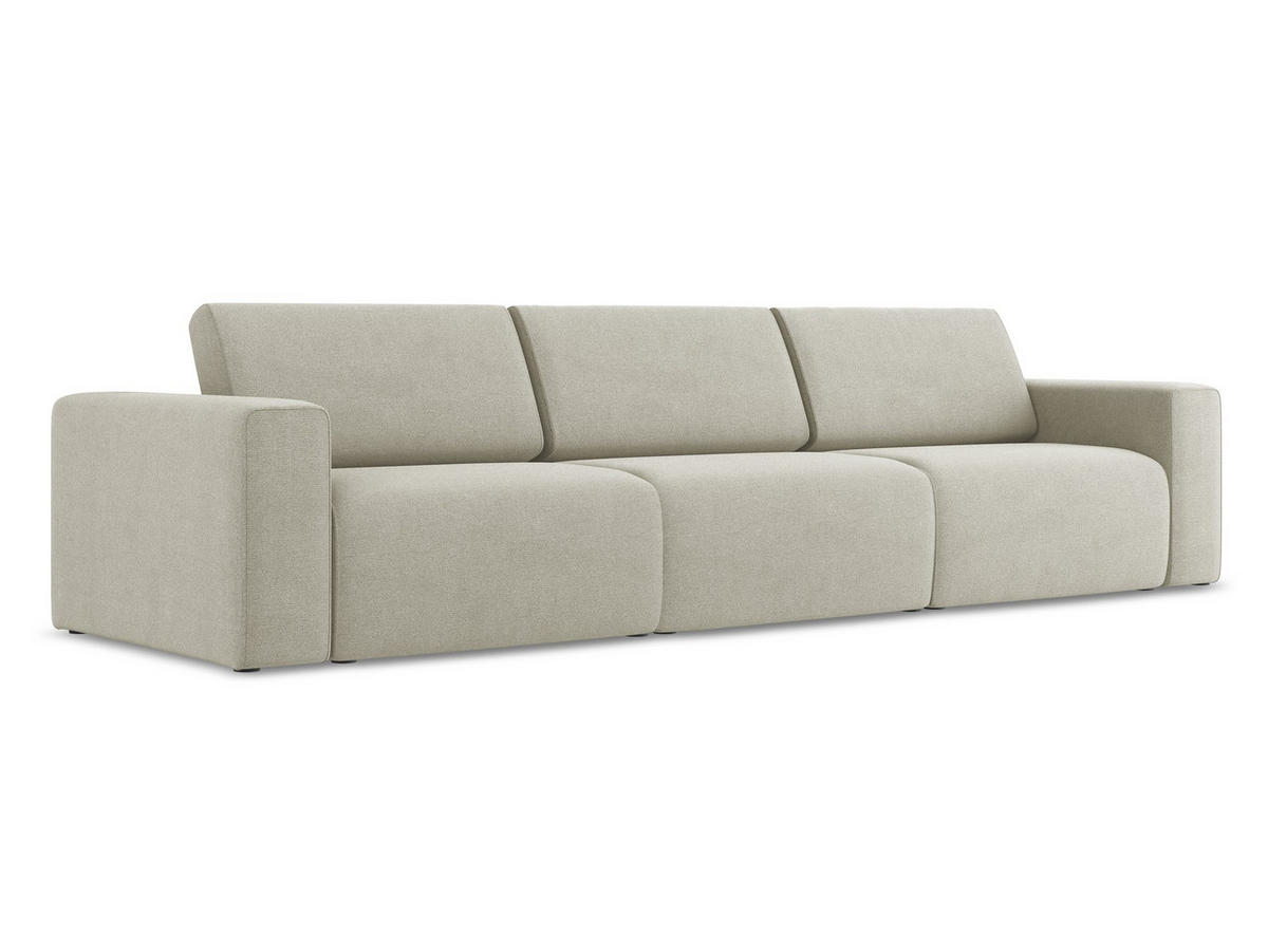 4-SITZER-SOFA Strukturstoff Stoff Beige - Beige/Creme, Kunststoff/Textil (314/80/103cm) - Makamii