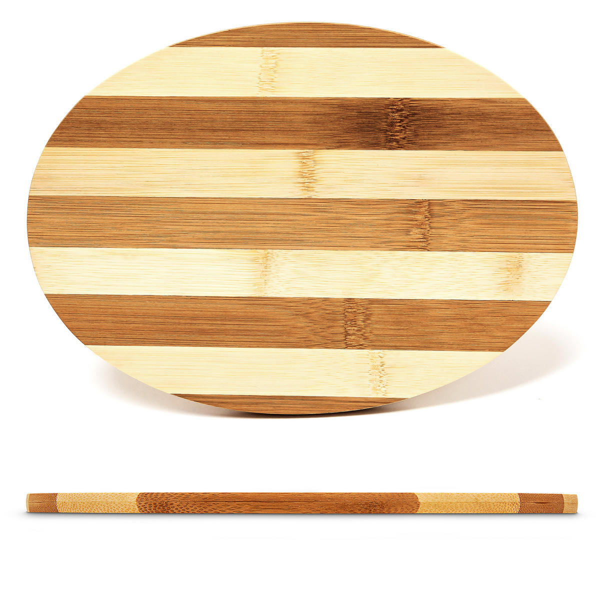 FRÜHSTÜCKSBRETTCHEN - Hellbraun, Holz (18.5/25cm) - Relaxdays