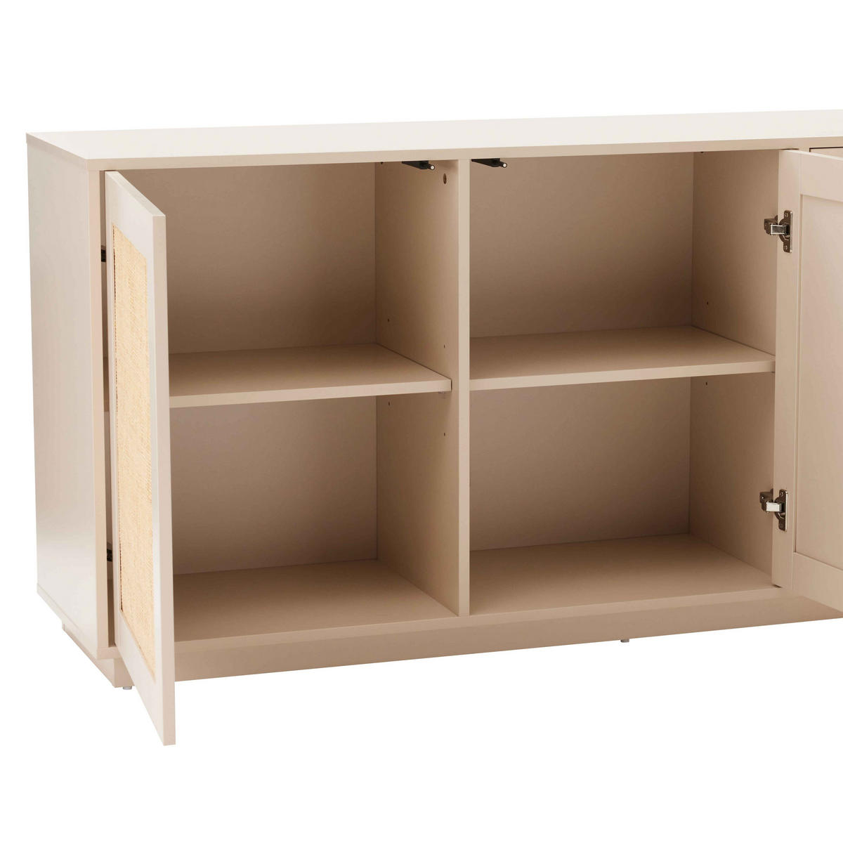 TV-MÖBEL, Beige - Beige, Holz (160/74/40cm) - Oviala