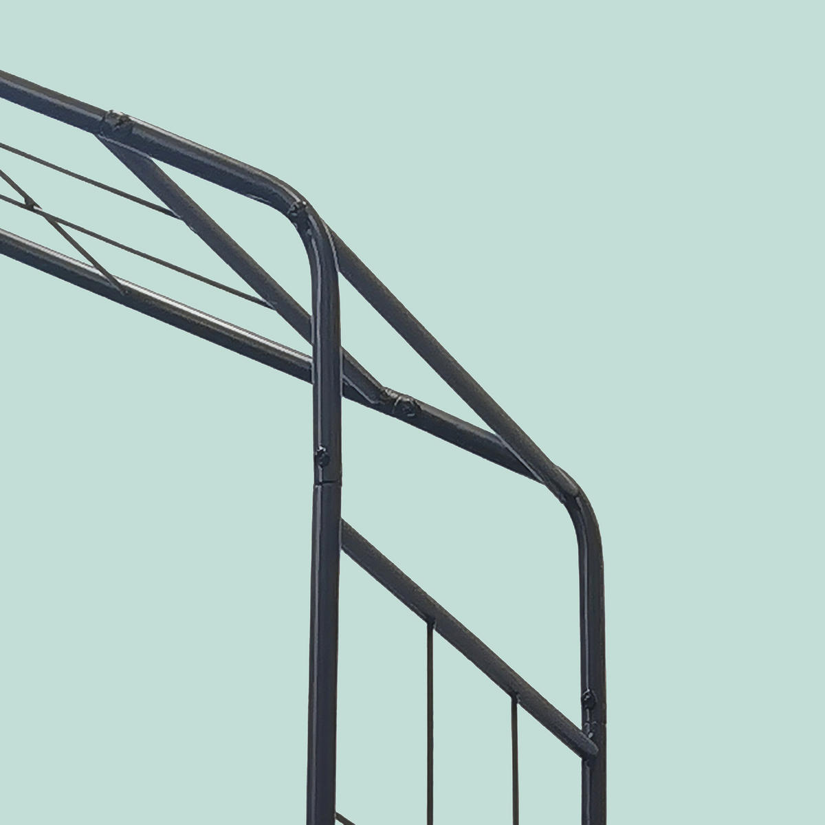 OBLÚK ruží - čierna, kov (143/240/43cm) - Relaxdays