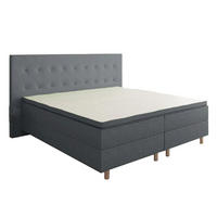 BOXBETT RIO Barcelona 5-Zonen mit Visco Topper H3 First Class Bett in verschiedenen Farben und Größen - Grau, Holz/Holzwerkstoff (180/200cm) - Best For Home
