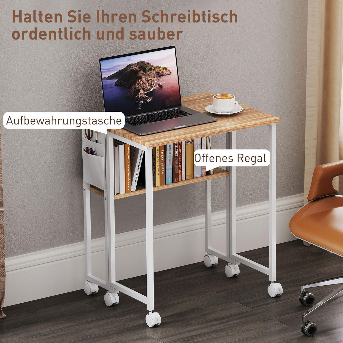 BÜROTISCH Naturholz 1 Stück - Braun, Holzwerkstoff (50/75/63cm) - GiPP
