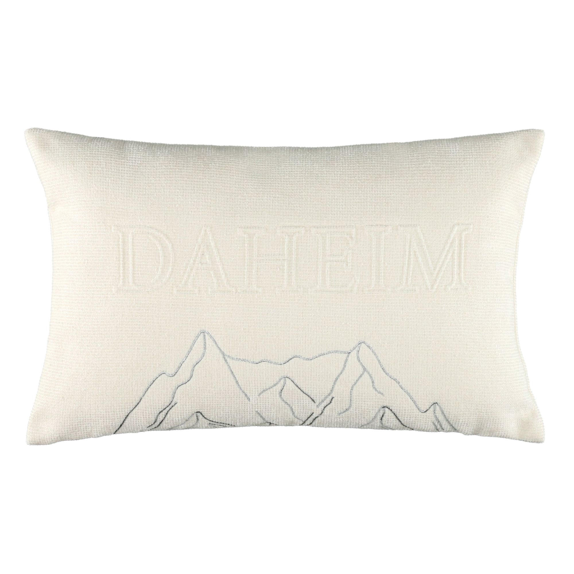 ZIERKISSENHÜLLE DAHEIM - Weiß, Textil (50/30cm) - Sportalm Kitzbühel