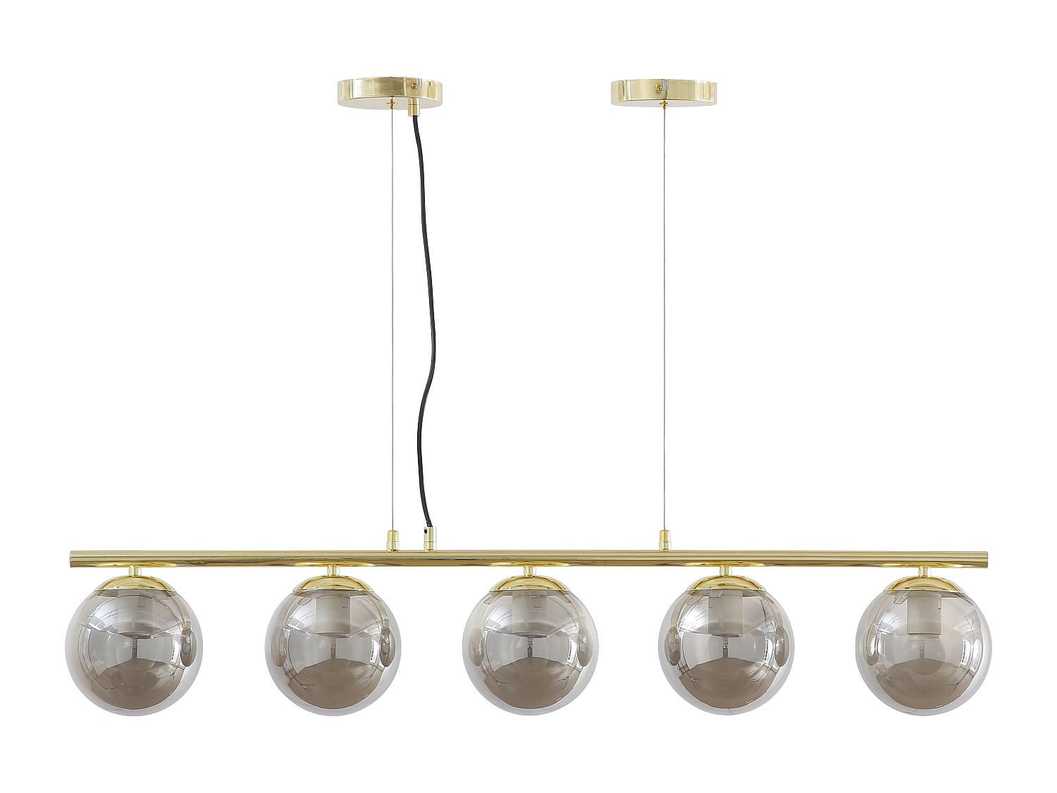 DECKENLEUCHTE - 100 cm x 15 cm - metall - grau, goldfarben Sofia - Goldfarben/Grau, Metall (15/100/120cm) - Vente-Unique