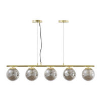 DECKENLEUCHTE - 100 cm x 15 cm - metall - grau, goldfarben Sofia - Goldfarben/Grau, Metall (15/100/120cm) - Vente-Unique