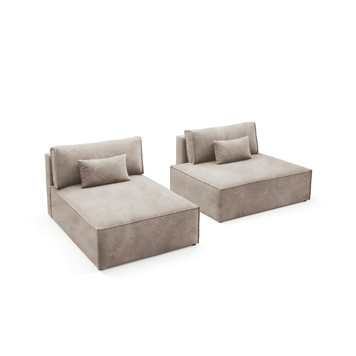 ECKSOFA Georgia Taupe - Taupe, Holz (236/148cm) - Petits-meubles