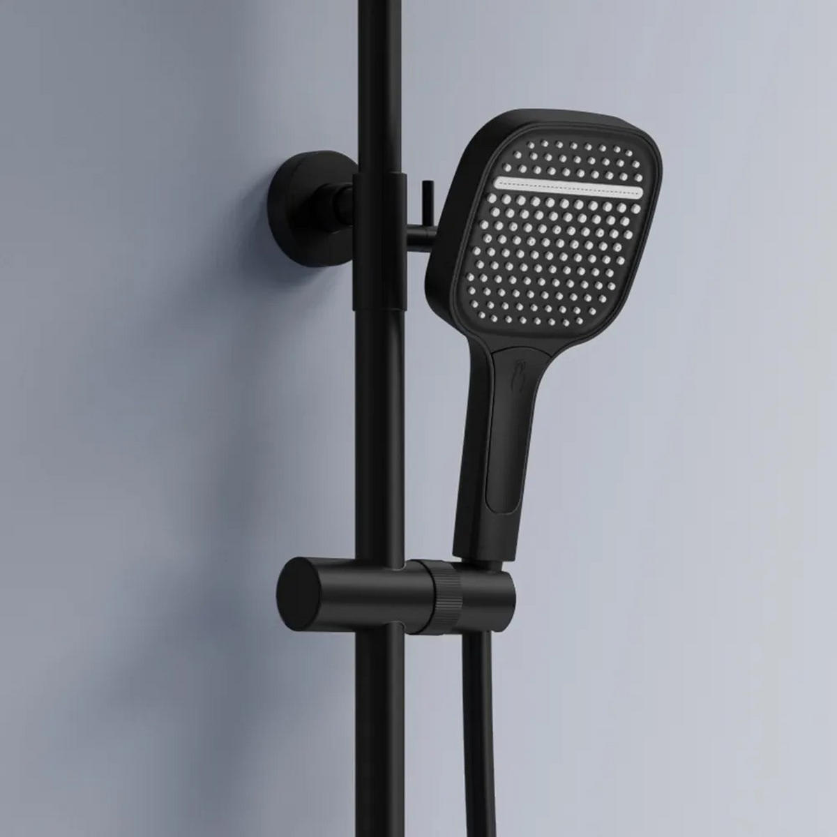 DUSCHGARNITUR Rea Bari Black - Schwarz, Metall (33/118.5/51cm) - REA