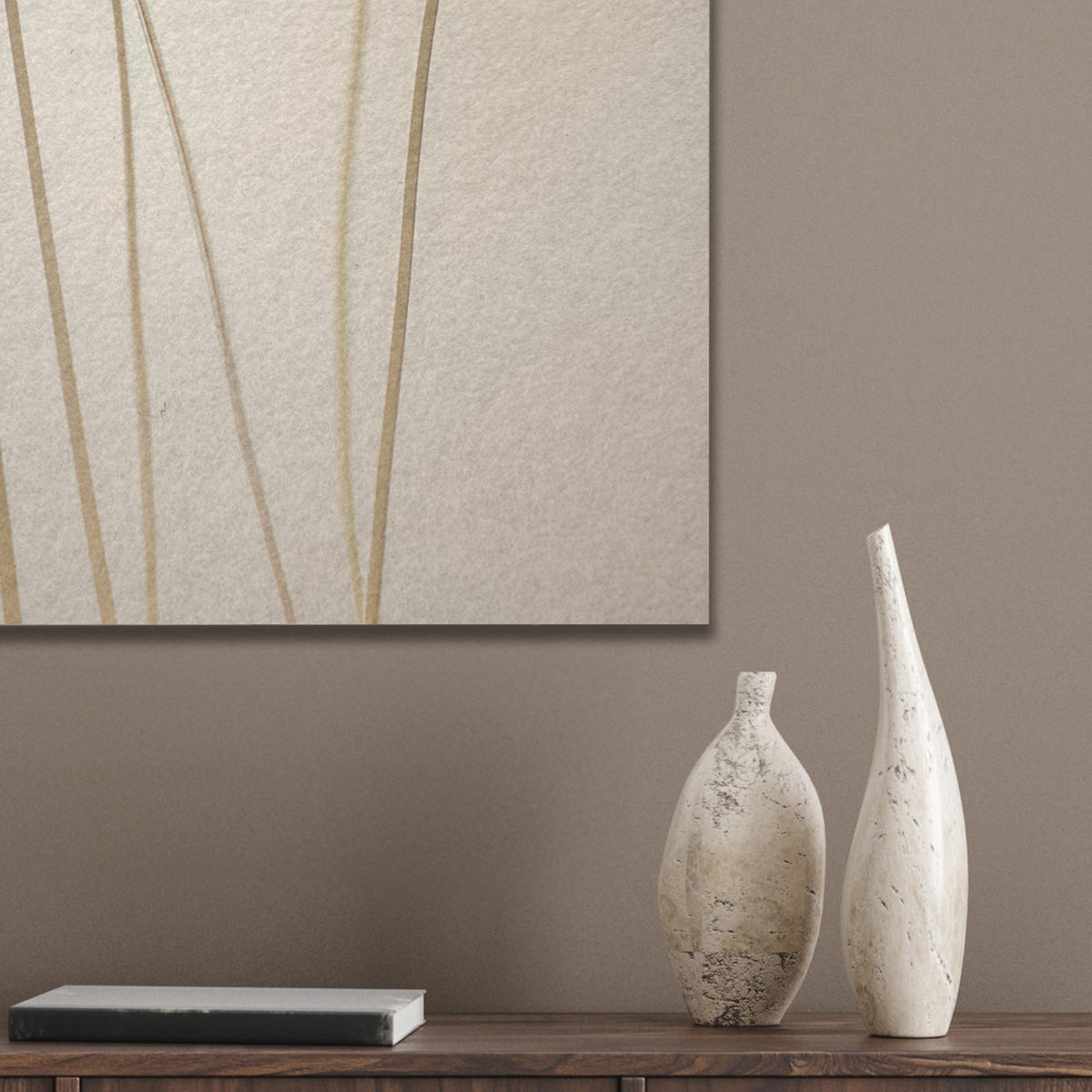 AKUSTIKBILD Sonnenlicht - Löwenzahn - Botanisch - Blumen Kunstdruck Schlafzimmer 50x70 cm - Creme, Kunststoff (50/70/0.9cm) - MuchoWow