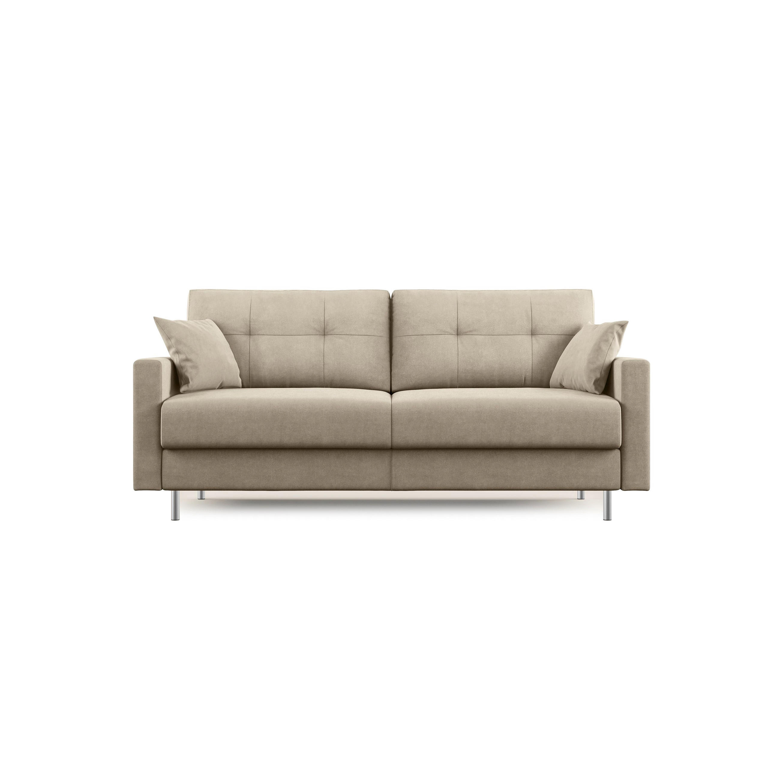 Thumbnail - Divani.store Schlafsofa, Taupe, Textil, 188x97x96 cm, Wohnzimmer, Sofas & Couches, Schlafsofas