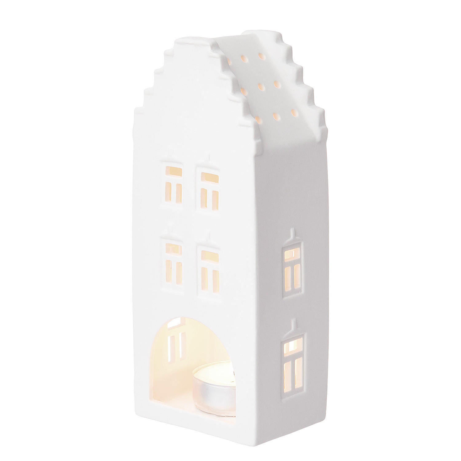 GRACHTENHAUS Amsterdam - Weiß, Keramik (17cm) - BUTLERS