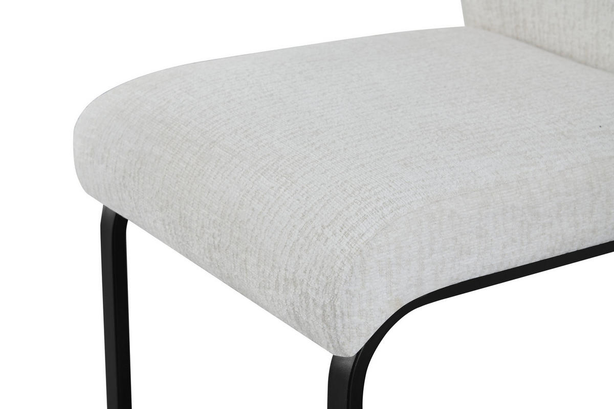 SCHWINGER-STUHL 2er Set Madrid Stühle in Creme - gemütliches Design - B/H/T: 43x98x59 cm - Creme, Textil (59/98/43cm)