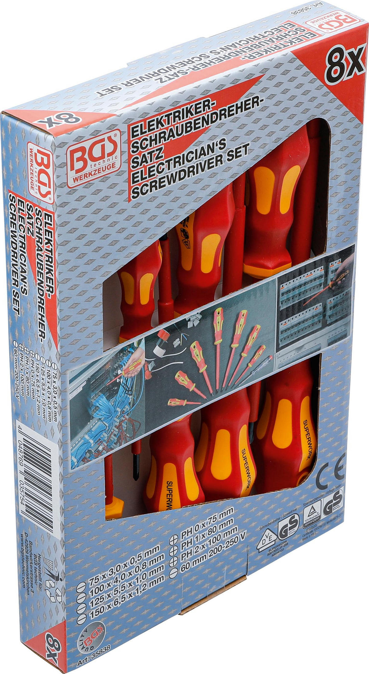 VDE-SCHRAUBENDREHER-SATZ | 8-TLG. - Multicolor, Kunststoff/Metall (1/1cm) - BGS technic