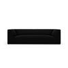 SOFA Ruby aus Samt schwarz 3 Sitzplätze - Schwarz, Textil (93/69/232cm) - Micadoni