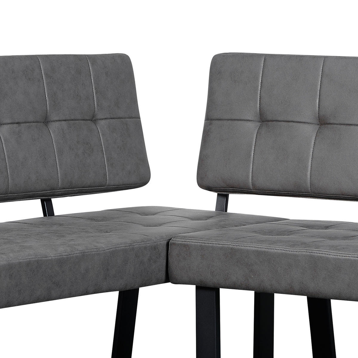 SITZBANK SIGFRID - Grau, Textil/Metall (140/48/56cm) - B&D Home