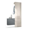 GARDEROBE Carlton Paneel in Sandgrau Hochglanz - Sandfarben, Holzwerkstoff (105/193/35cm) - Vladon