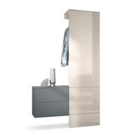GARDEROBE Carlton Paneel in Sandgrau Hochglanz - Sandfarben, Holzwerkstoff (105/193/35cm) - Vladon
