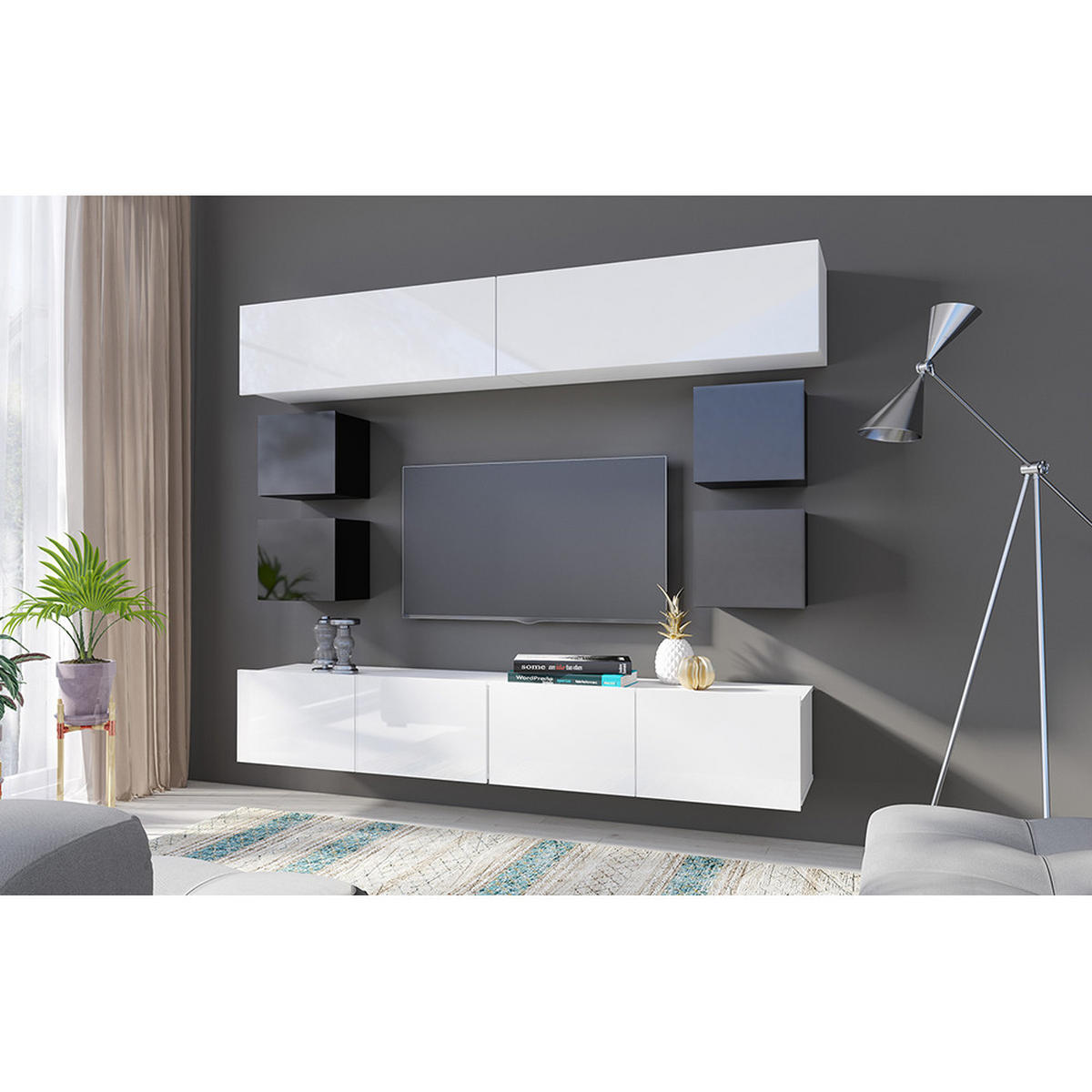 REGAL Cairns-132 - Schwarz, Holzwerkstoff (34/34/32cm) - Lomado