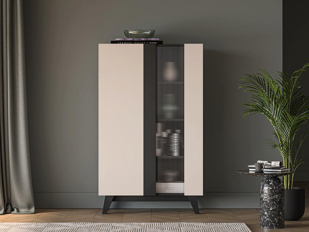 VITRINE – 95 cm – Freshion – Kaschmir - Kaschmir, Holzwerkstoff (95/155/40cm) - hi-markt