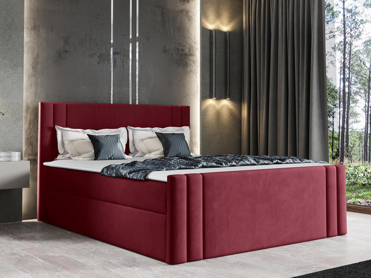 BOXBETT Carmen - Rot, Holz (120/200cm) - MIRJAN24