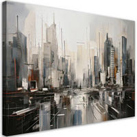 LEINWANDBILD Abstraktion 45x30cm - Grau, Textil (45/30cm) - Feeby