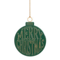 WEIHNACHTSDEKORATION Santa Lila Grün Metall - Grün, Metall (50/4/42cm) - Mondex