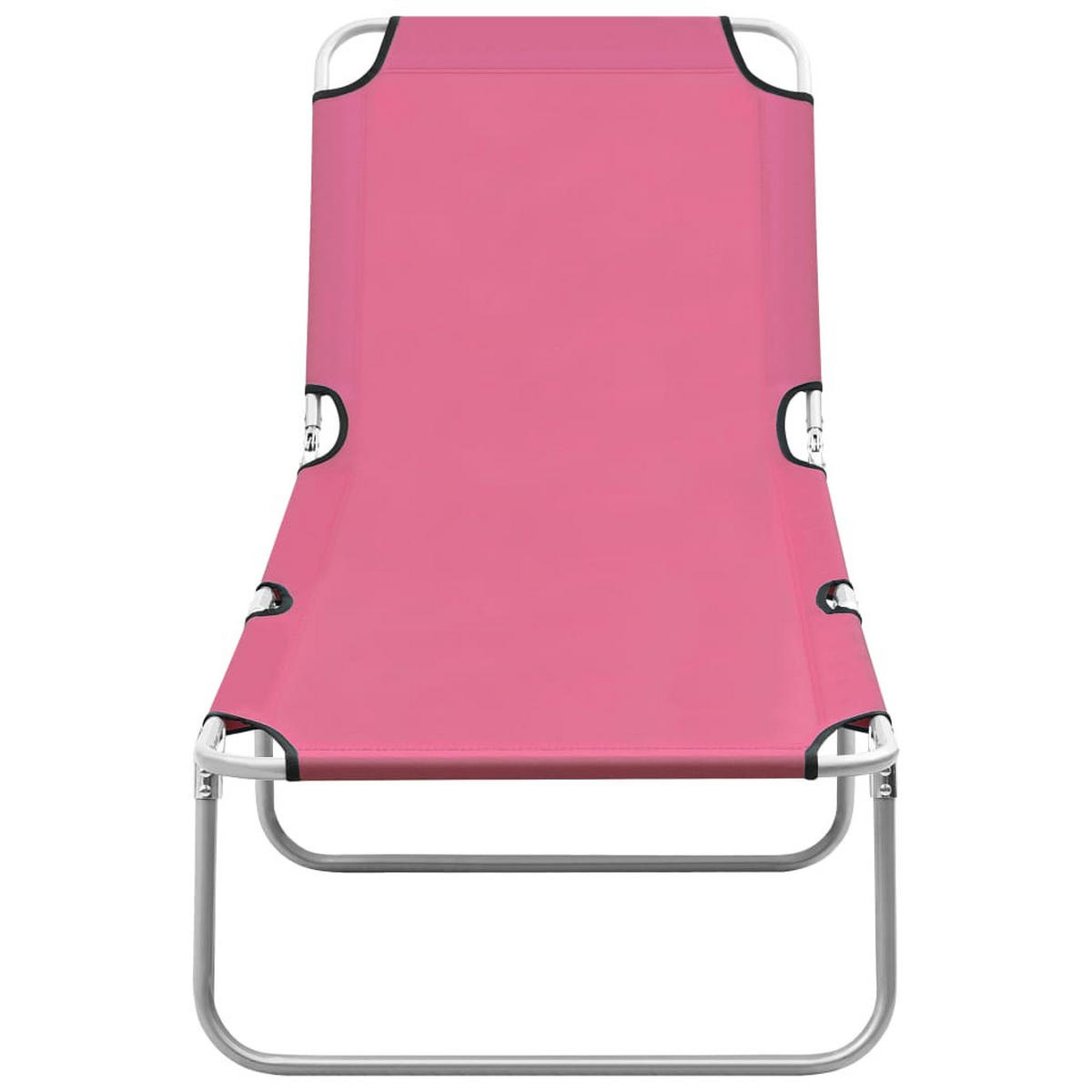 KLAPPLIEGE Stahl und Stoff Rosa - Pink, Textil (58/27/189cm) - furnicato