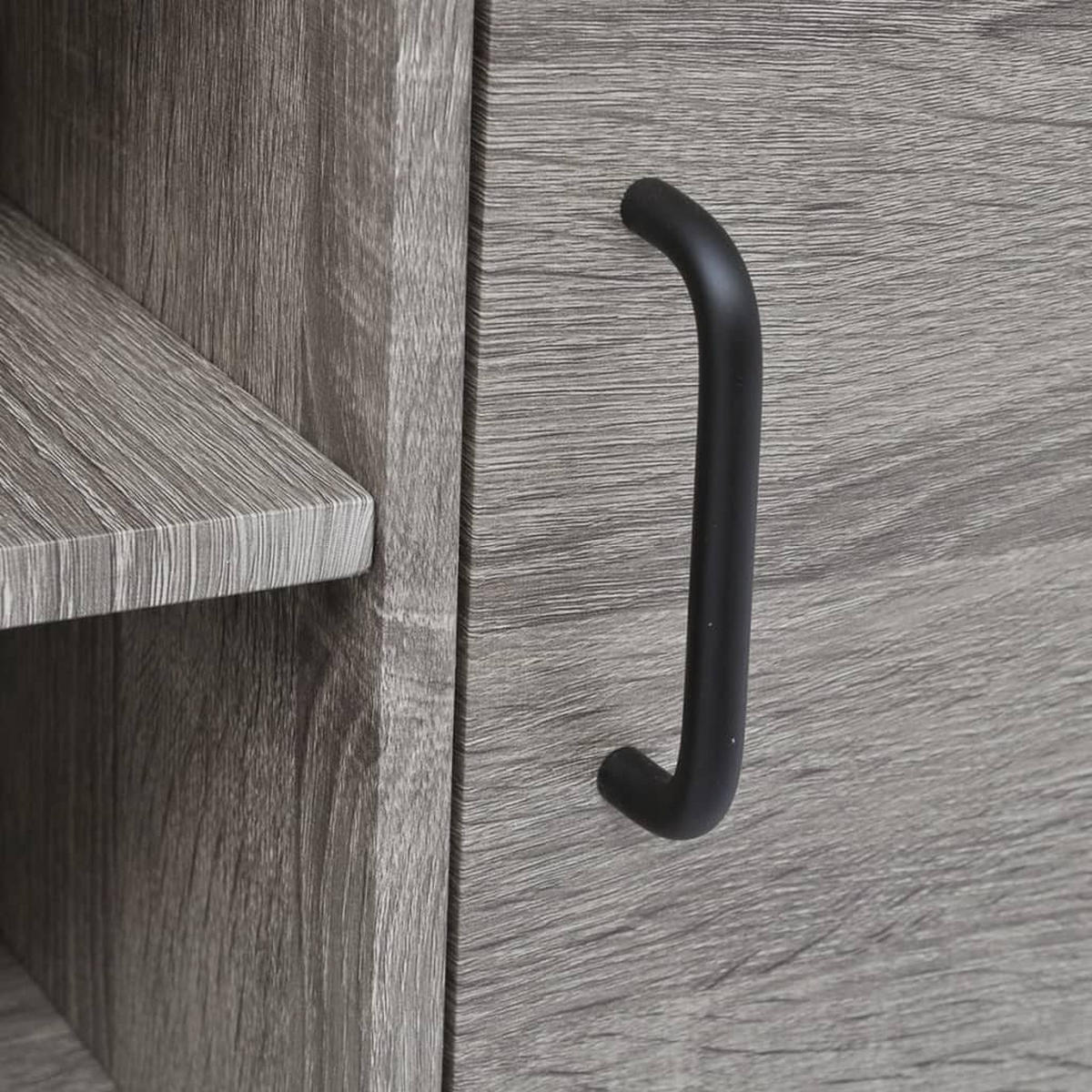 LOWBOARD mit 2 offenen Fächern, 2 Fächern hinter Türen 120/40/45 cm in Grau - Grau, Holzwerkstoff (120/45/40cm) - vidaXL