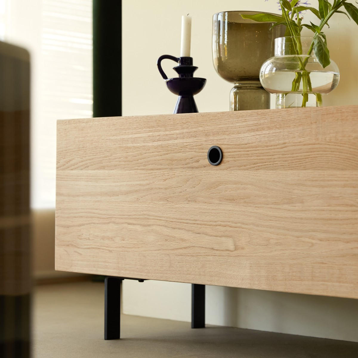 TV-SCHRANK Jeanne Natur aus Eiche - Naturfarben, Holz (200/50/40cm) - Tikamoon