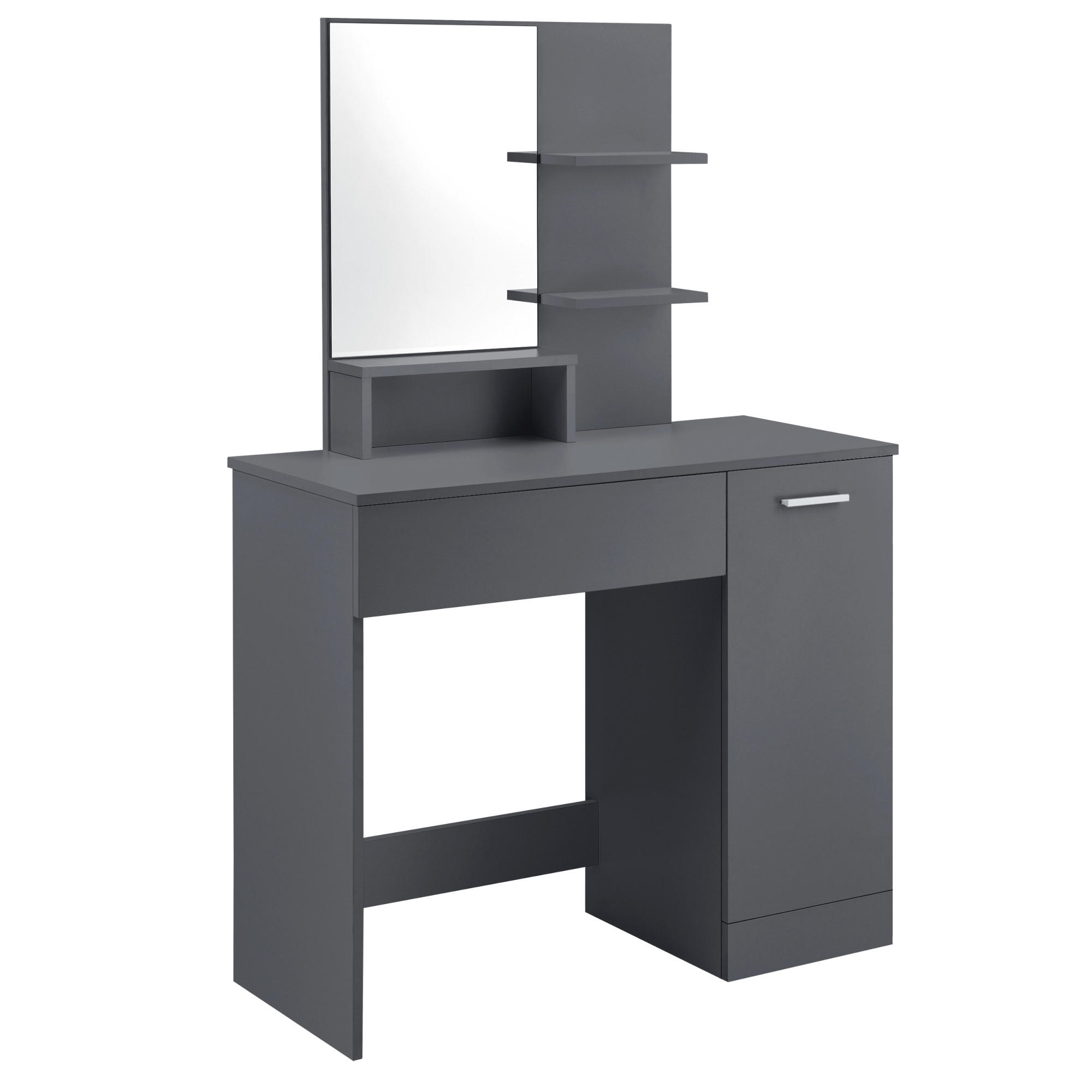 SCHMINKTISCH Krugersdorp - Grau, Holzwerkstoff (90/138/38cm) - [en.casa]