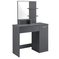 SCHMINKTISCH Krugersdorp - Grau, Holzwerkstoff (90/138/38cm) - [en.casa]