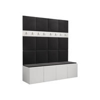 GARDEROBEN-SET Orion V - Anthrazit/Weiß, Holzwerkstoff/Kunststoff (168/186/46cm) - MIRJAN24