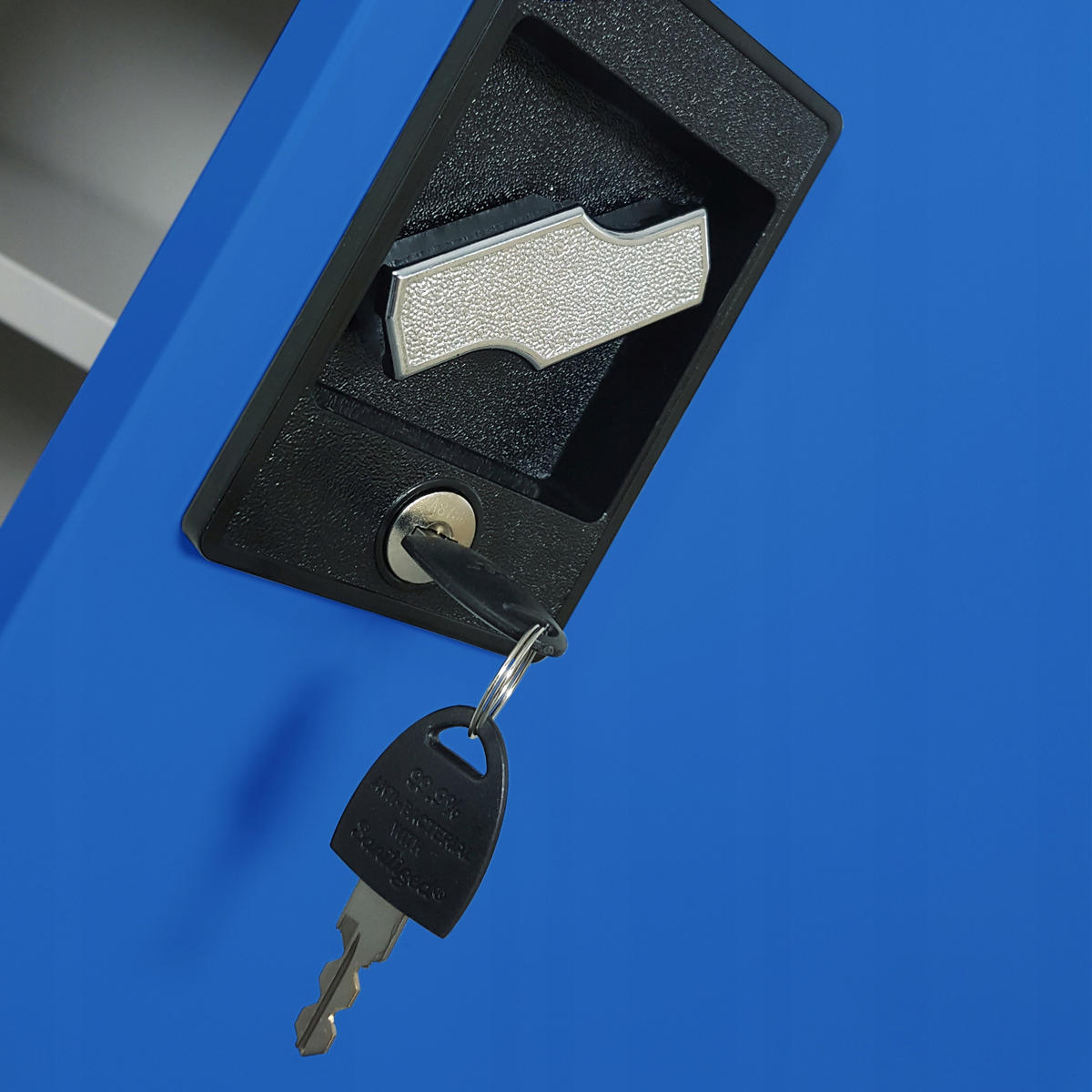 METALLSCHRANK Beata - Blau/Grau, Metall (90/93/40cm) - Jan Nowak