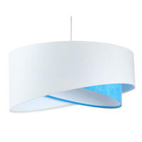 HÄNGELEUCHTE Blau 50/23 cm - Weiß, Kunststoff (50/1.3/23cm) - ONZENO
