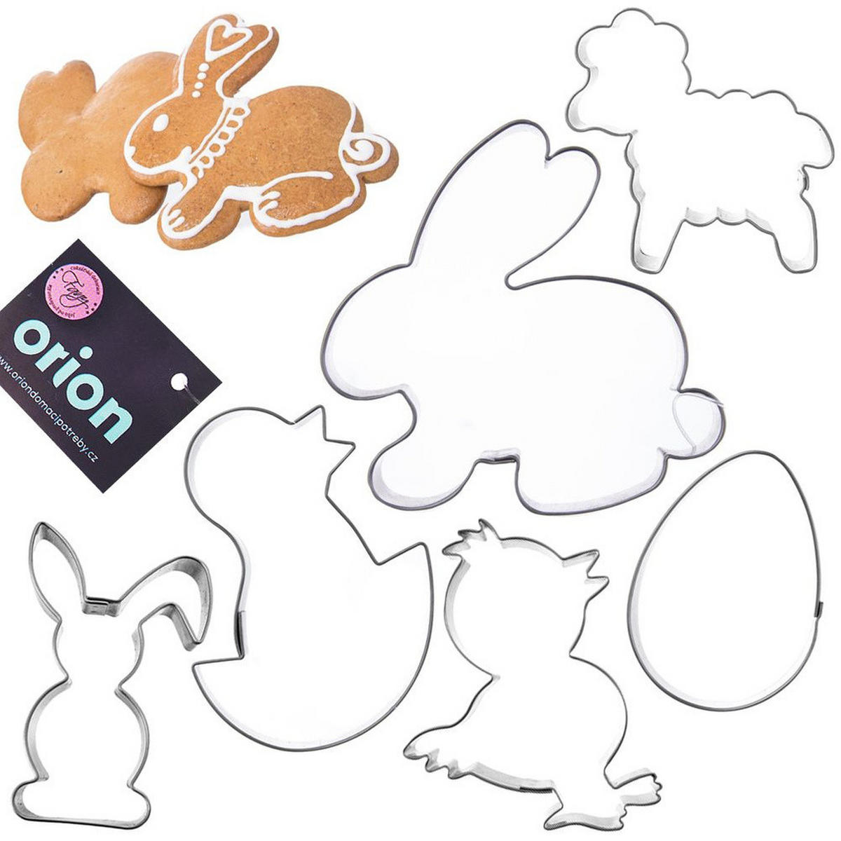 AUSSTECHFORMEN-SET Ostern XL 6-teilig Silber - Silberfarben, Metall (9/2.1/10cm) - Orion 