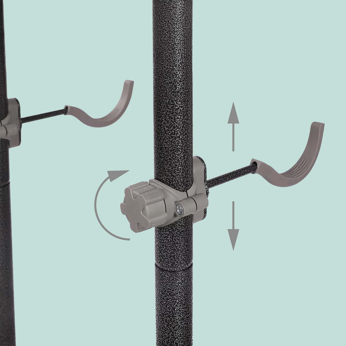FAHRRADSTÄNDER Schwarz Grau freistehend für 4 Fahrräder Stahl mit Korb - Schwarz, Kunststoff/Metall (75/210/61cm) - Relaxdays
