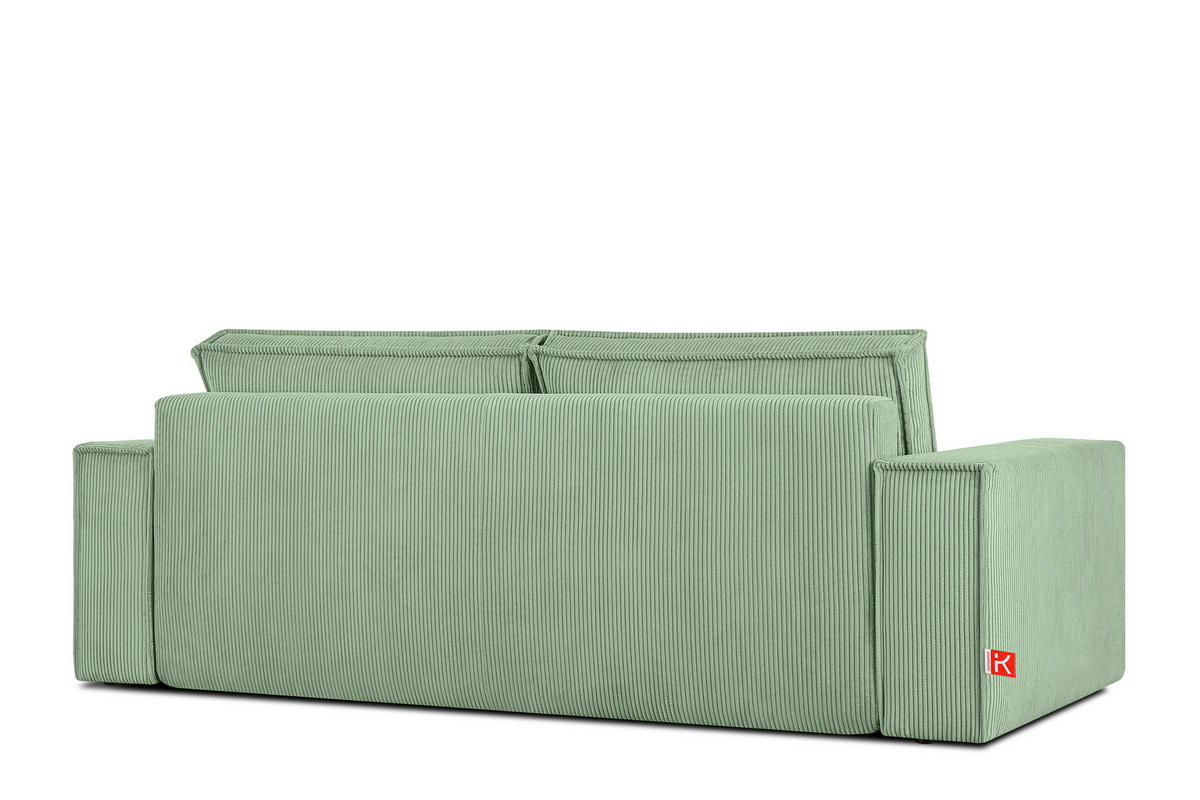 3-SITZER-SCHLAFSOFA NAPI in Pet Friendly Cord-Stoff, mintfarben - Schwarz/Mintgrün, Textil (244/89/101cm) - KONSIMO®