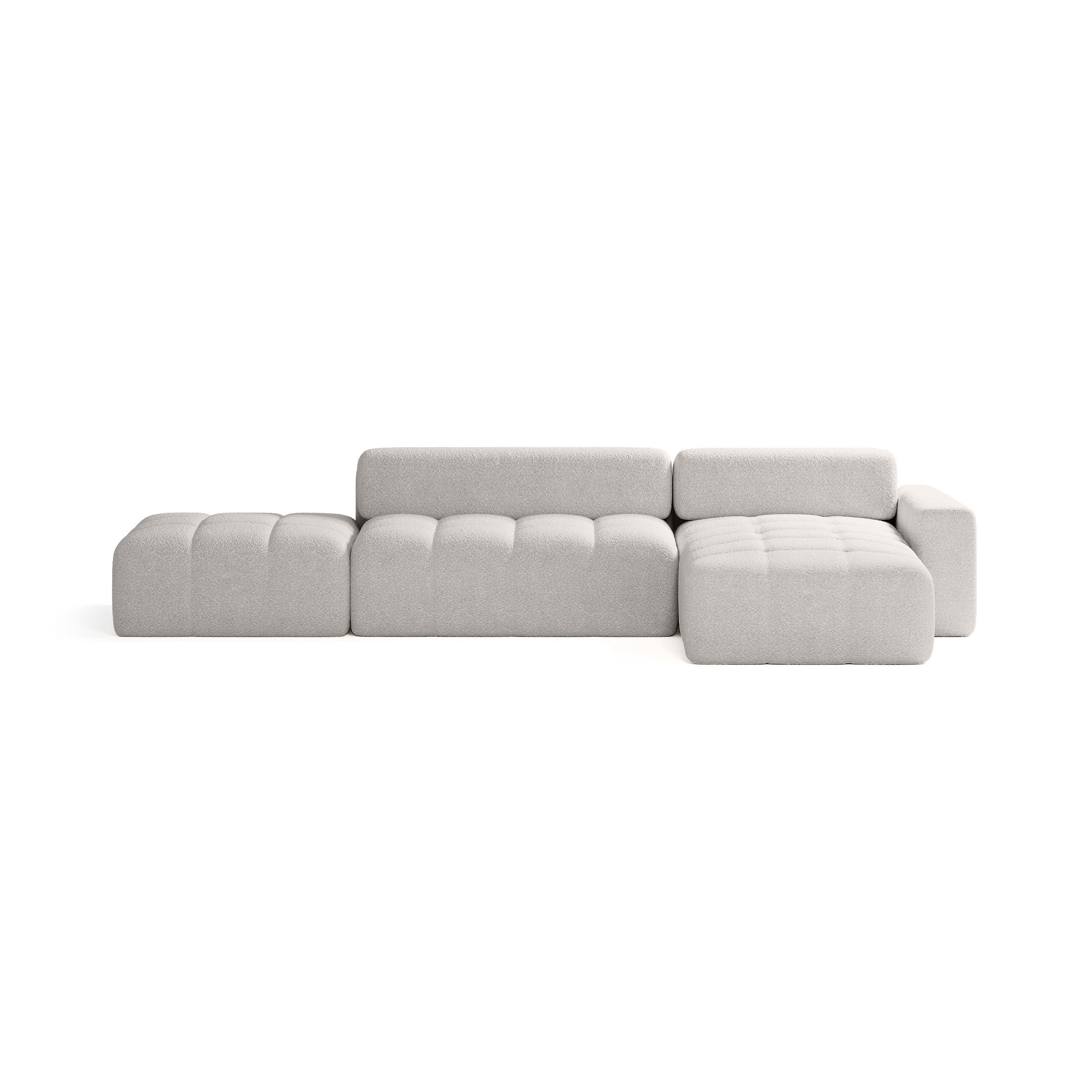 ECKSOFA RIFU LA mit Schlaffunktion, Silber - Grau, Textil (363/185cm) - Fedve