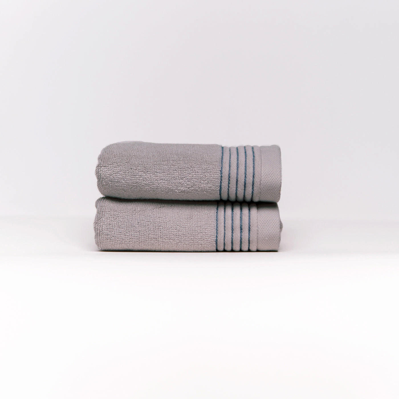 GÄSTETUCH Silver Mist 2er Set, 33x50cm, Baumwolle, Hellgrau - Hellgrau, Textil (33/50cm) - SOWL