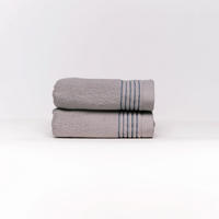 GÄSTETUCH Silver Mist 2er Set, 33x50cm, Baumwolle, Hellgrau - Hellgrau, Textil (33/50cm) - SOWL