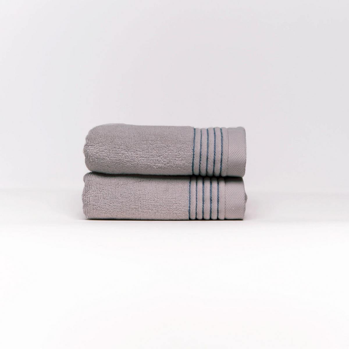 GÄSTETUCH Silver Mist 2er Set, 33x50cm, Baumwolle, Hellgrau - Hellgrau, Textil (33/50cm) - SOWL