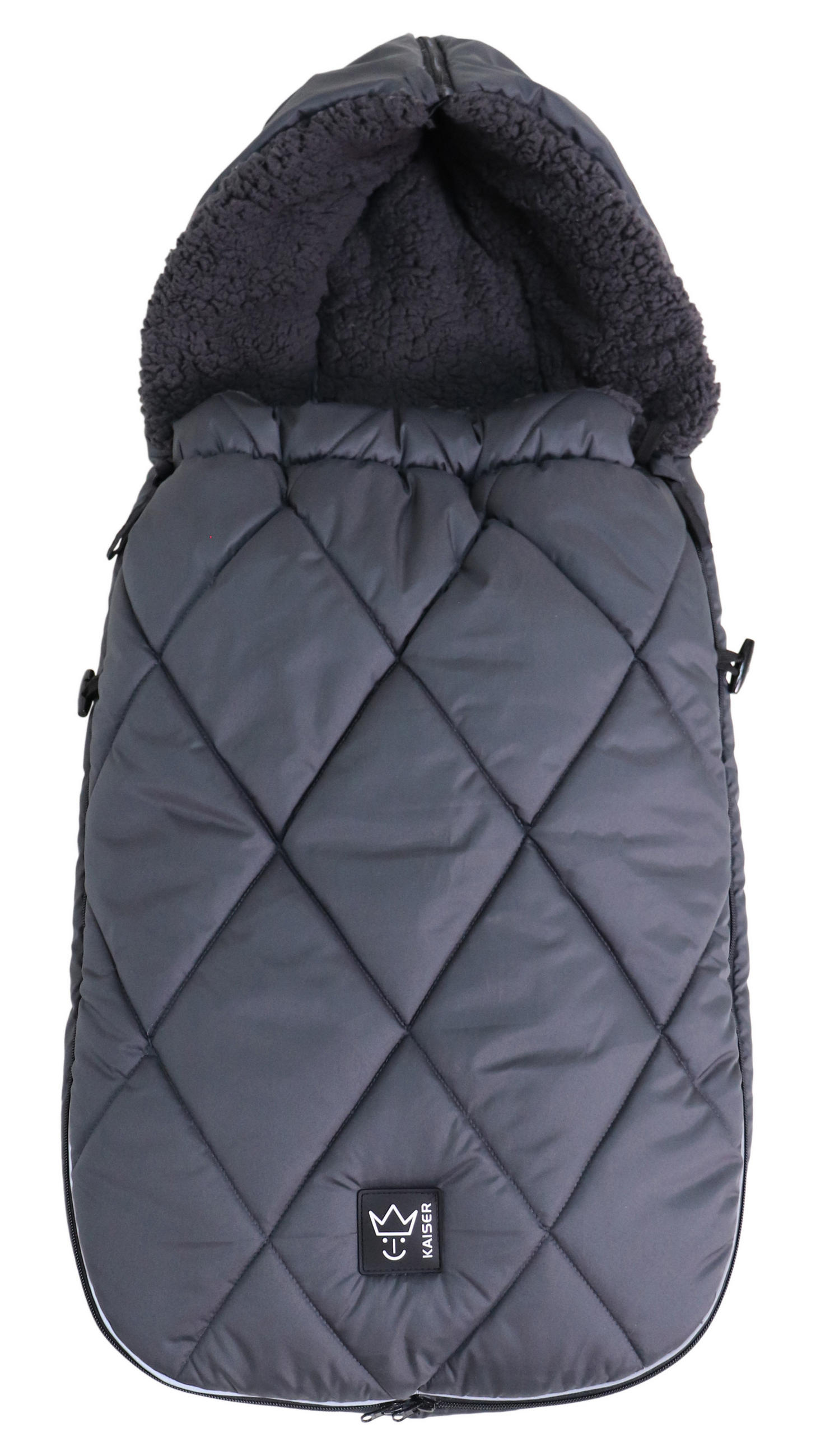 KINDERWAGEN-FUSSSACK XL TOO, anthracite - Dunkelgrau, Textil (46/10/105cm) - Kaiserbaby