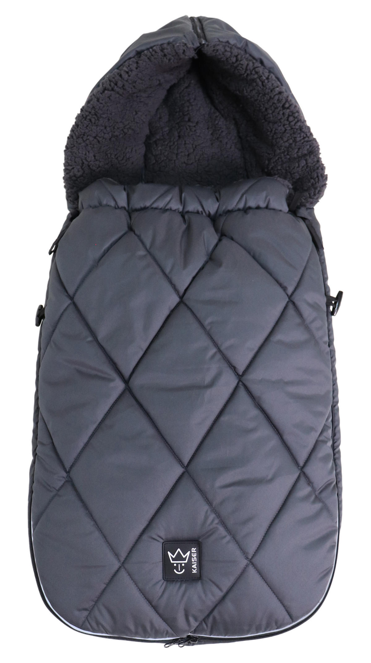KINDERWAGEN-FUSSSACK XL TOO, anthracite - Dunkelgrau, Textil (46/10/105cm) - Kaiserbaby