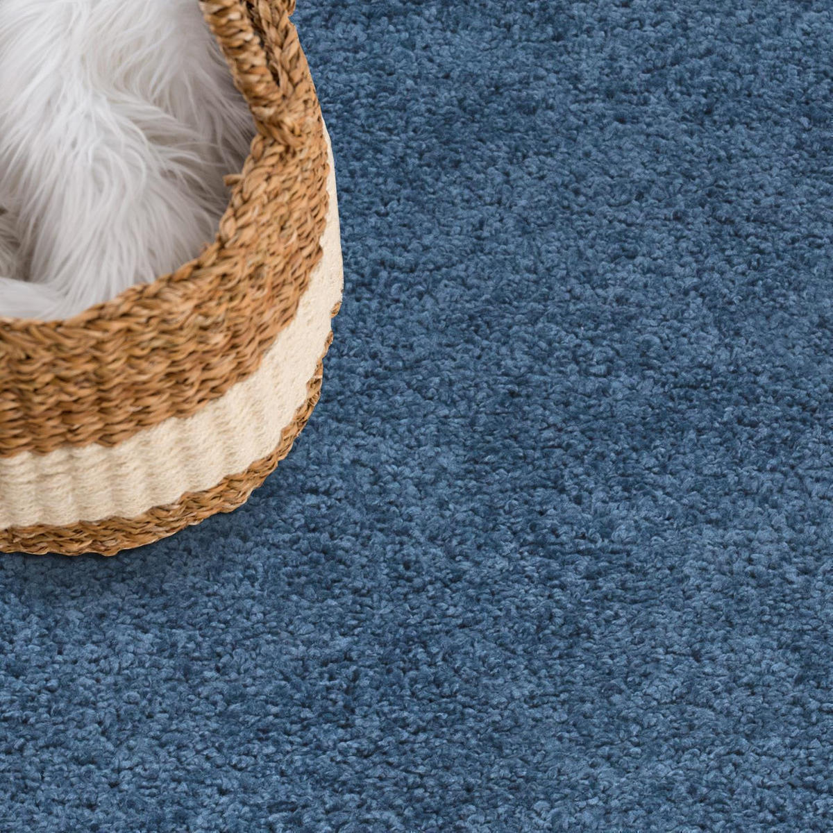 HOCHFLOR-TEPPICH City Shaggy 500 Blau 200x290 cm - Blau, Textil (200/290cm) - carpet city