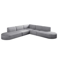 ECKSOFA Designer Corner MODENA stoff Poso, viele Farben Hellgrau - Hellgrau, Holzwerkstoff (285/285cm) - Kaiser Möbel