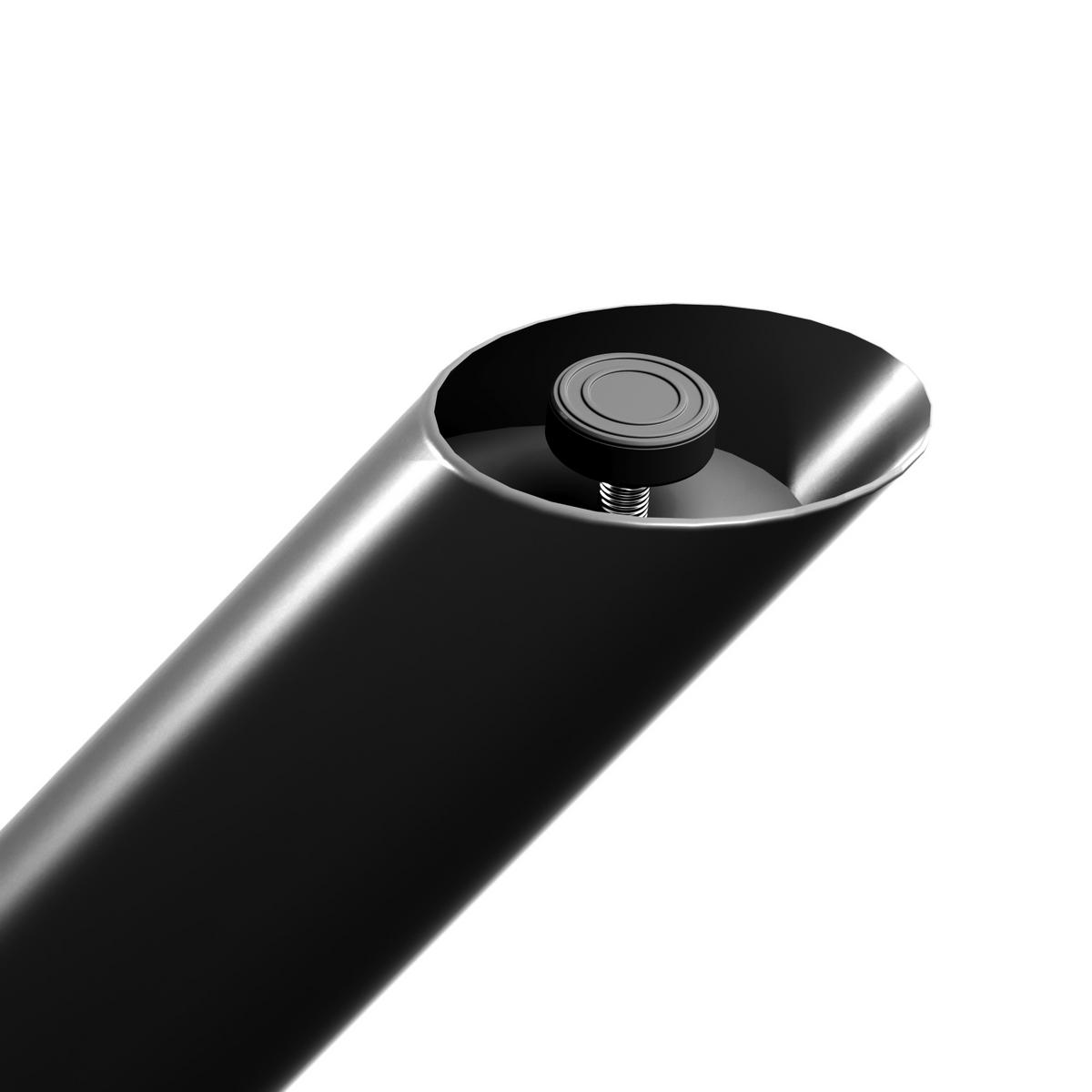TISCHBEINE Acamar Pipe Metall Schwarz 140/70/72 cm - Schwarz, Metall (70/72/140cm) - Metalo Pro