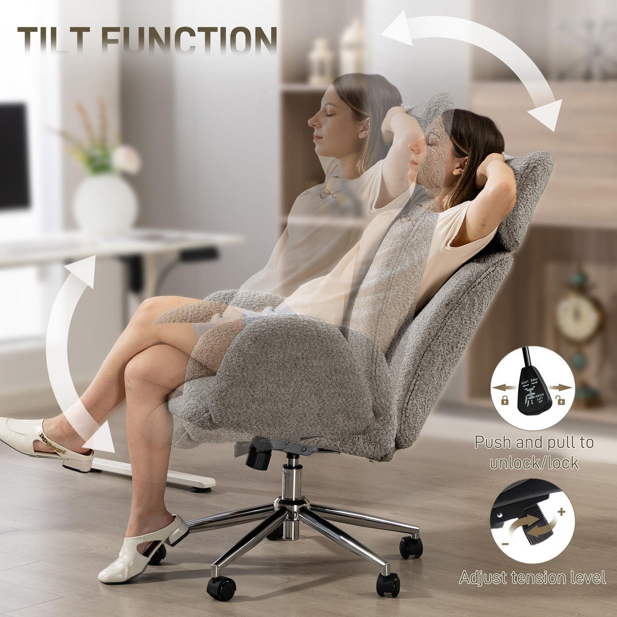 BÜROSTUHL Dunkelgrau, 62/68/117 cm, Höhenverstellbar, Ergonomisch - Dunkelgrau, Metall (75/123/65cm) - PANGIVO