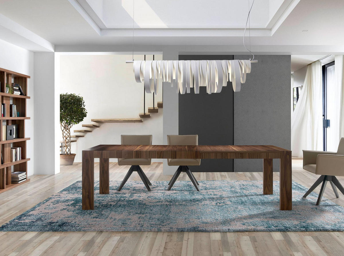 ESSTISCH Ausziehbarer Esstisch Rechteckig Walnuss 160/100/76 cm - Walnussfarben, Holz (100/160/76cm) - ANGEL CERDA