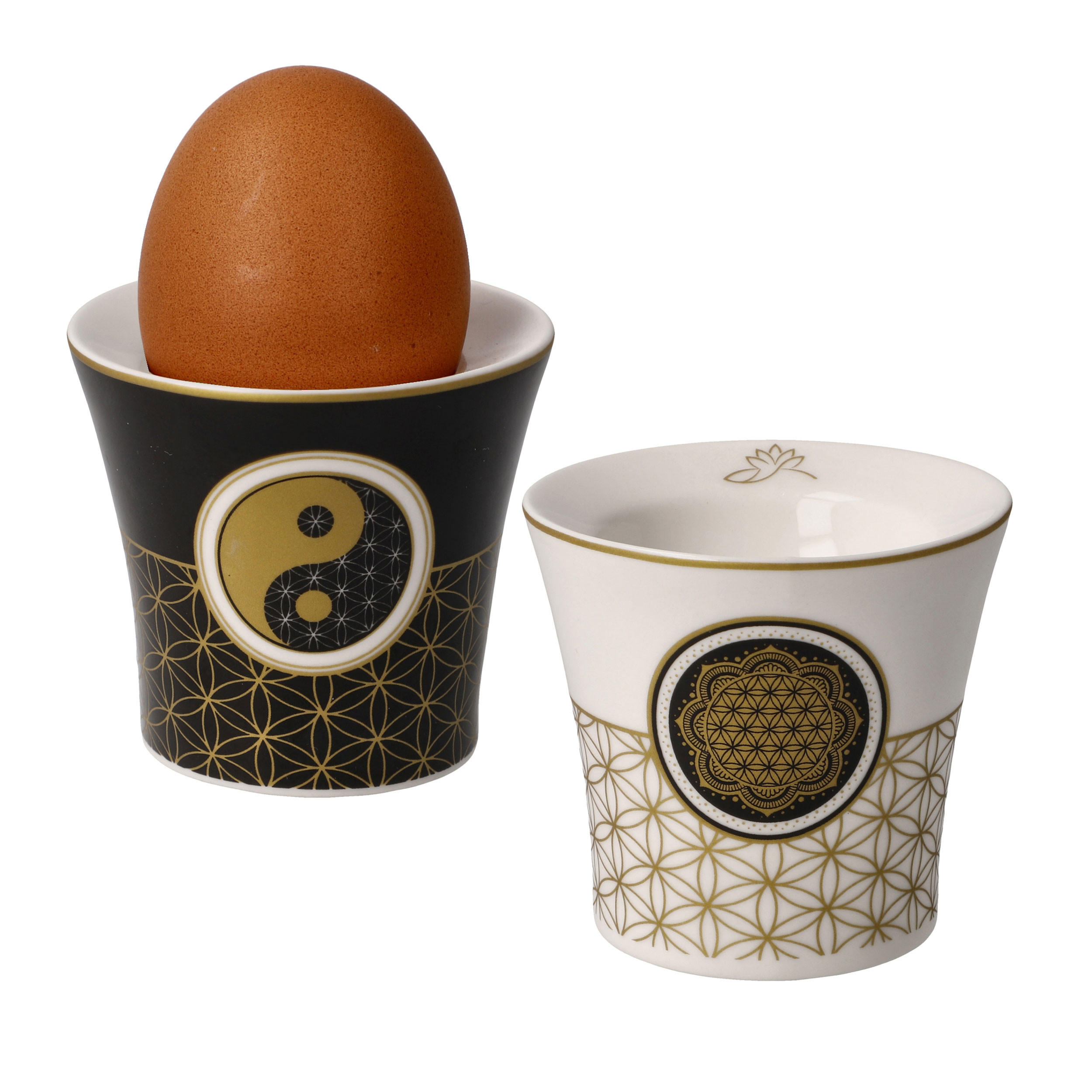 EIERBECHER 2er Set Lotus, New Bone China, Bunt - Multicolor, Keramik (6.5/6/6.5cm) - Goebel
