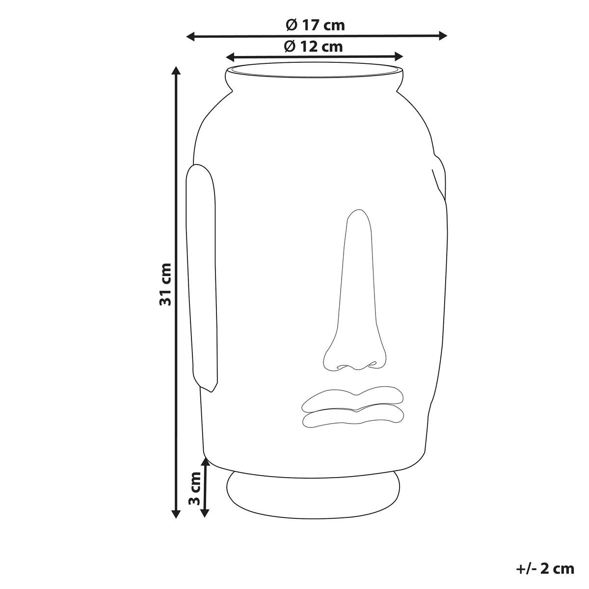 DEKOVASE Glas blau Sambar - Blau, Glas (31cm) - Beliani